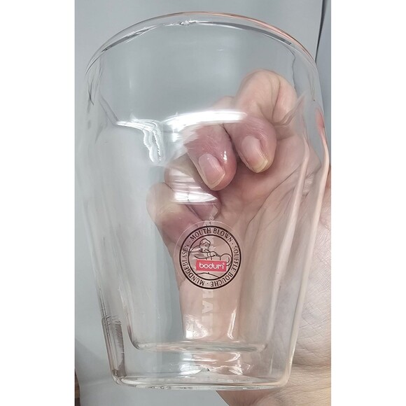 Set Of 3 Starbucks Bodum 2012 8 Oz Double Walled Hand Blown Glass Cup Brand New - Picture 5 of 14